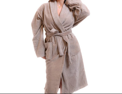 Peignoir en velours aux couleurs 100%coton