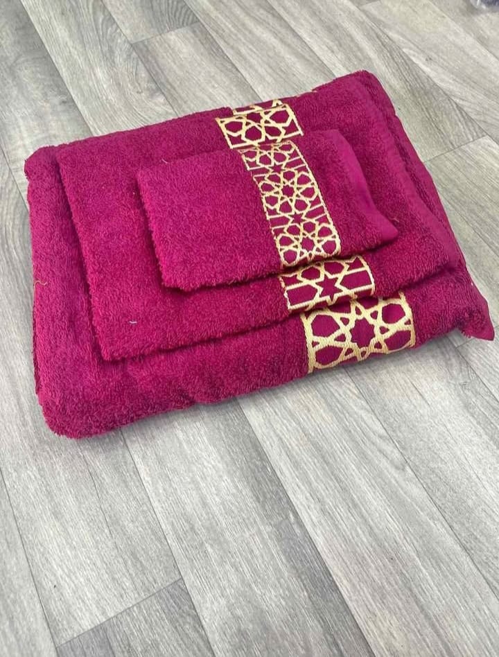 Ensemble de trois serviettes de bain