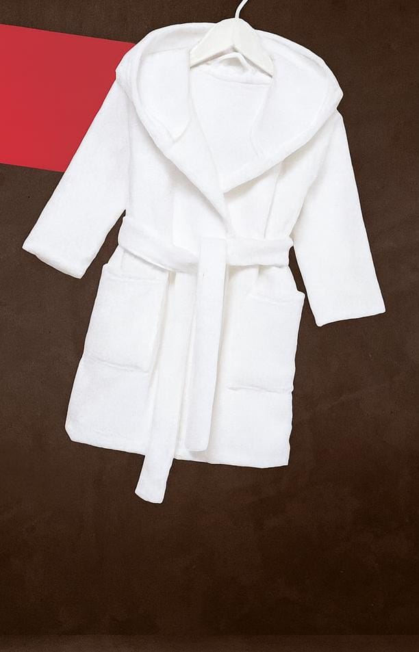Peignoirs Enfant velours blanc 100%coton