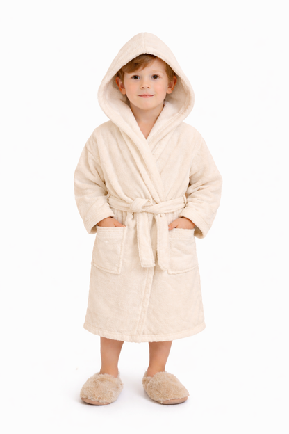 Peignoirs Enfant velours blanc 100%coton