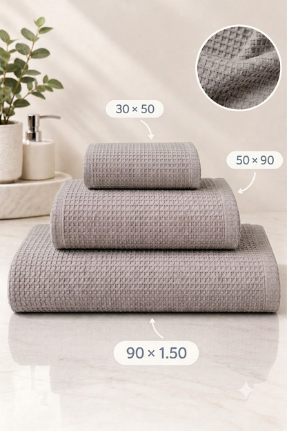Pack Serviettes Nid d'Abeille - 100٪coton