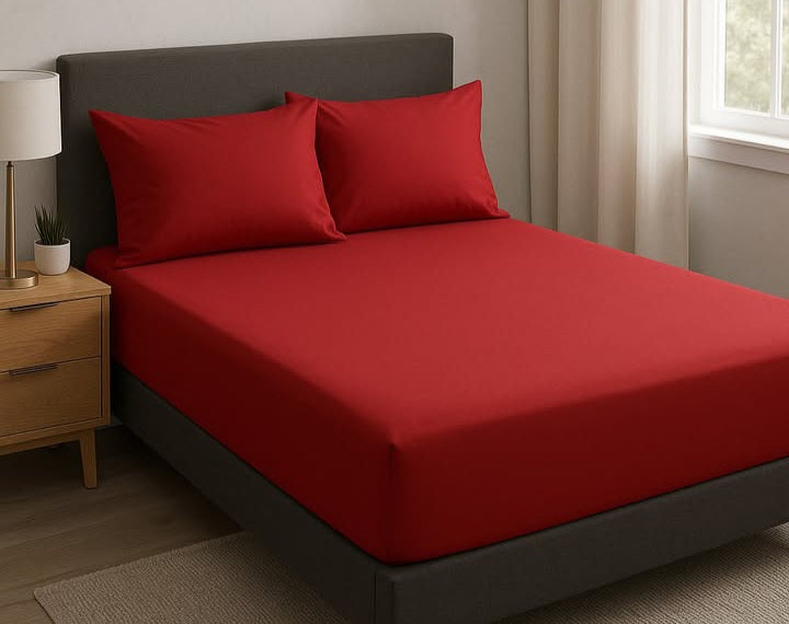 Draps Blancs Style Hôtel – Housse Matelas + 2 Taies d’Oreillers