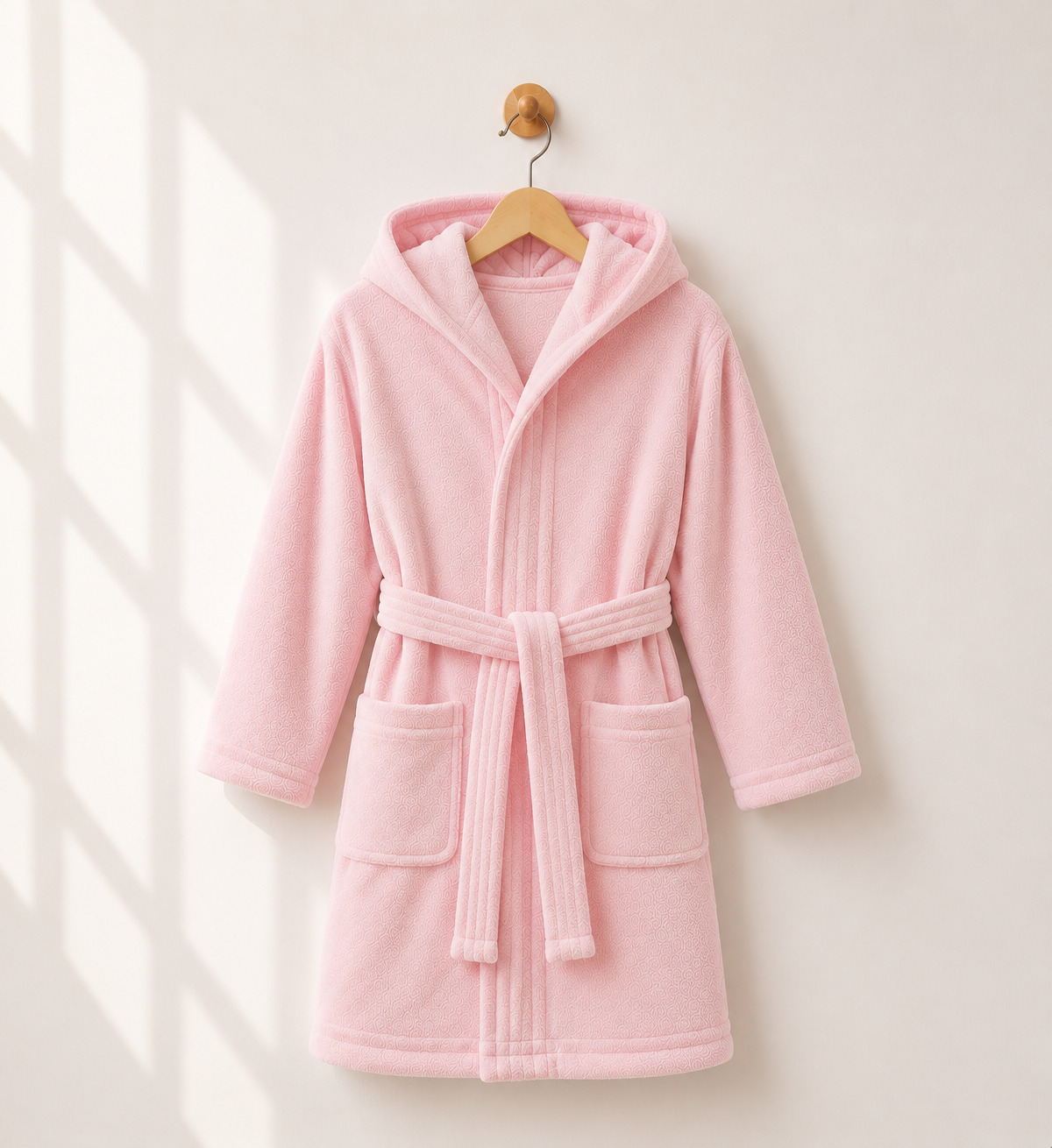 Peignoir enfant vlour 350g/m 100%coton clour rous