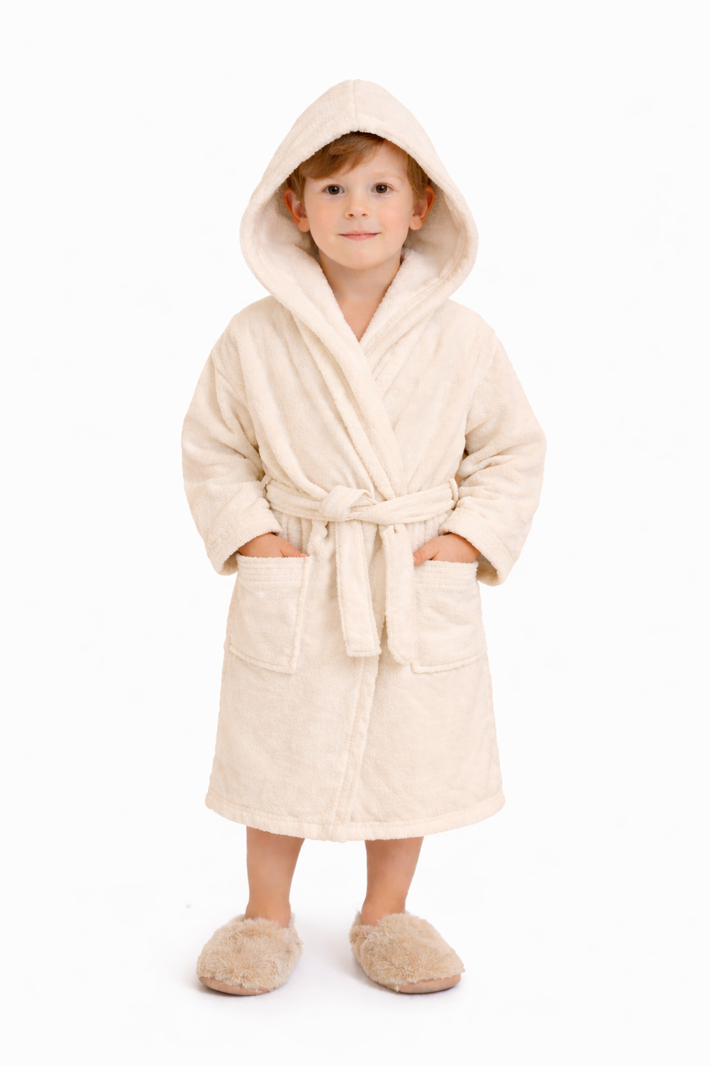 Peignoirs Enfant velours blanc 100%coton