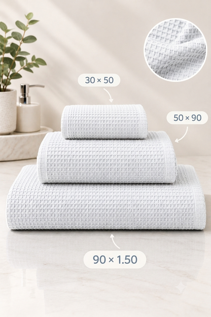 Pack Serviettes Nid d'Abeille - 100٪coton