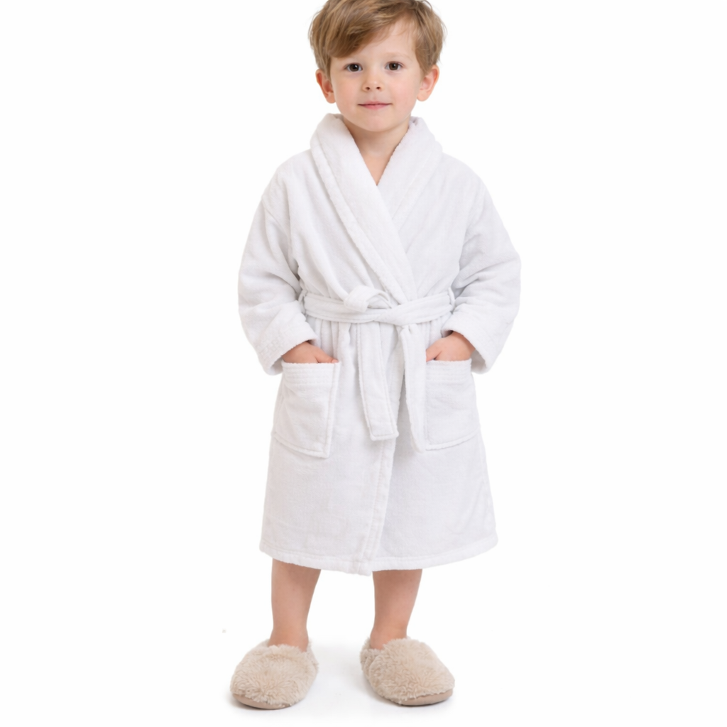 Peignoirs Enfant vlor blanc 100%coton