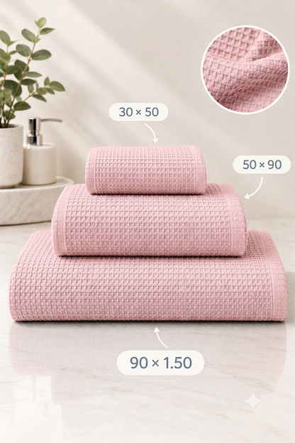 Pack Serviettes Nid d'Abeille - 100٪coton