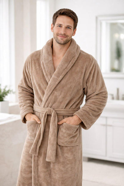 Peignoir en velours aux couleurs 100%coton