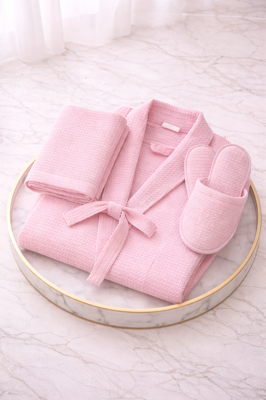 Pack Peignoir Nid d'abeille 100%coton