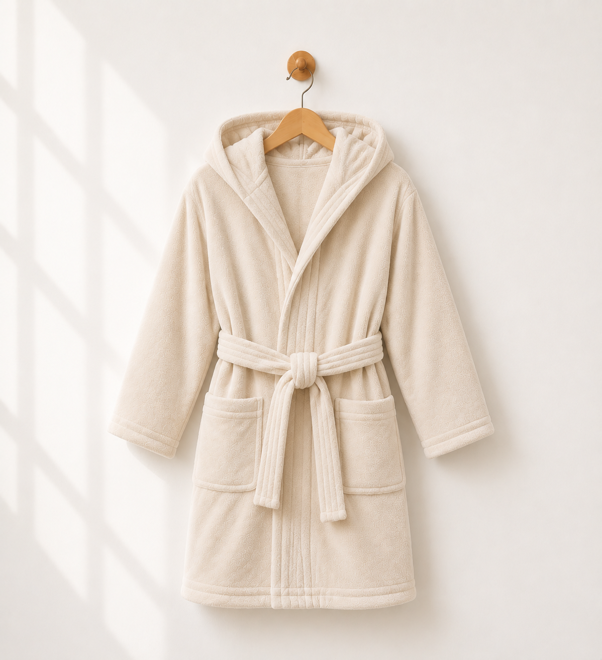 Peignoir enfant vlour 350g/m 100% coton clour craime