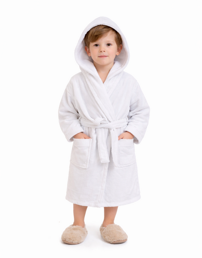 Peignoirs Enfant velours blanc 100%coton