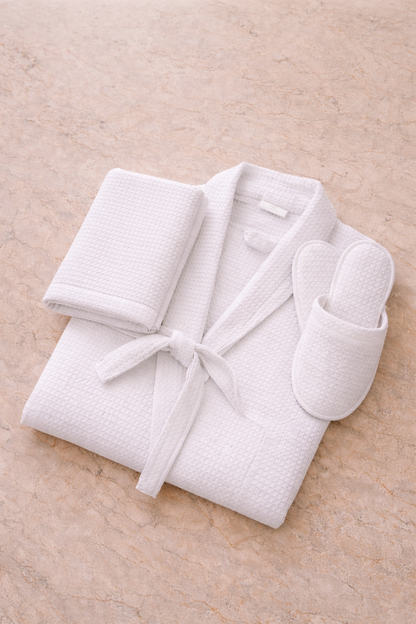 Pack Peignoir Nid d'abeille 100%coton