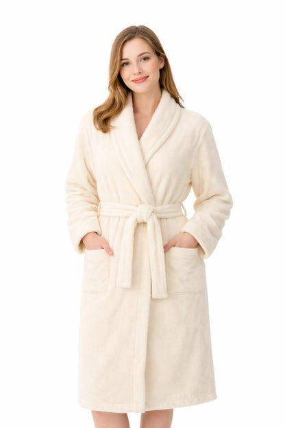 Peignoir en velours aux couleurs 100%coton