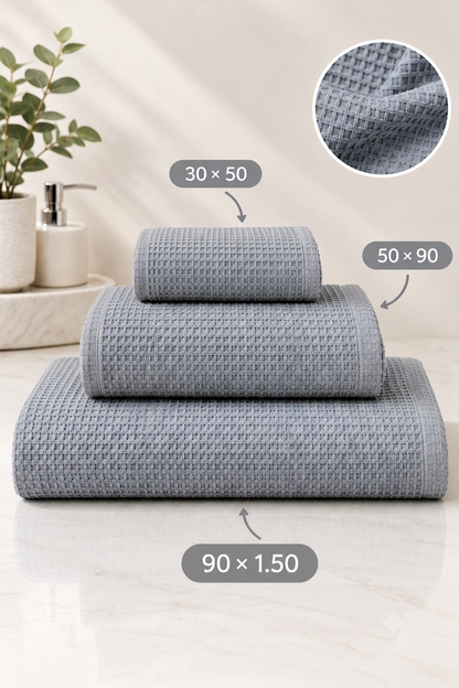 Pack Serviettes Nid d'Abeille - 100٪coton