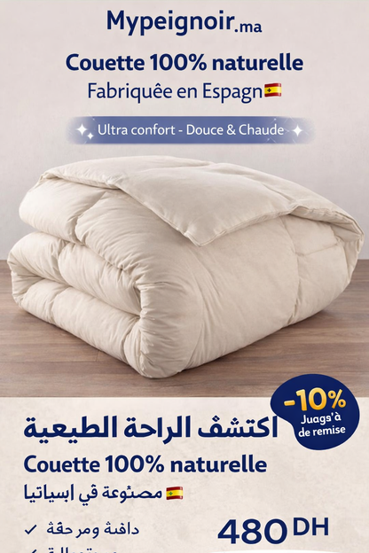 Couette 100 % naturelle fabriquée en Espagne