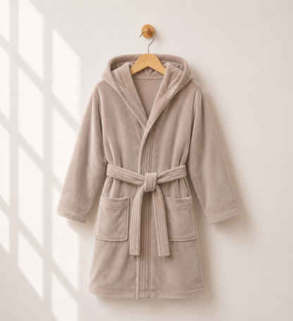 Peignoir enfant vlour 350g/m 100cotn clour bige top