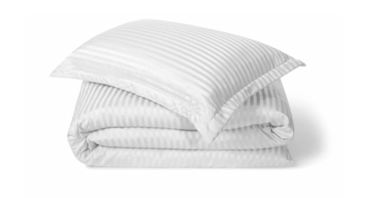 Ensemble housses de couet en coton satin blanc