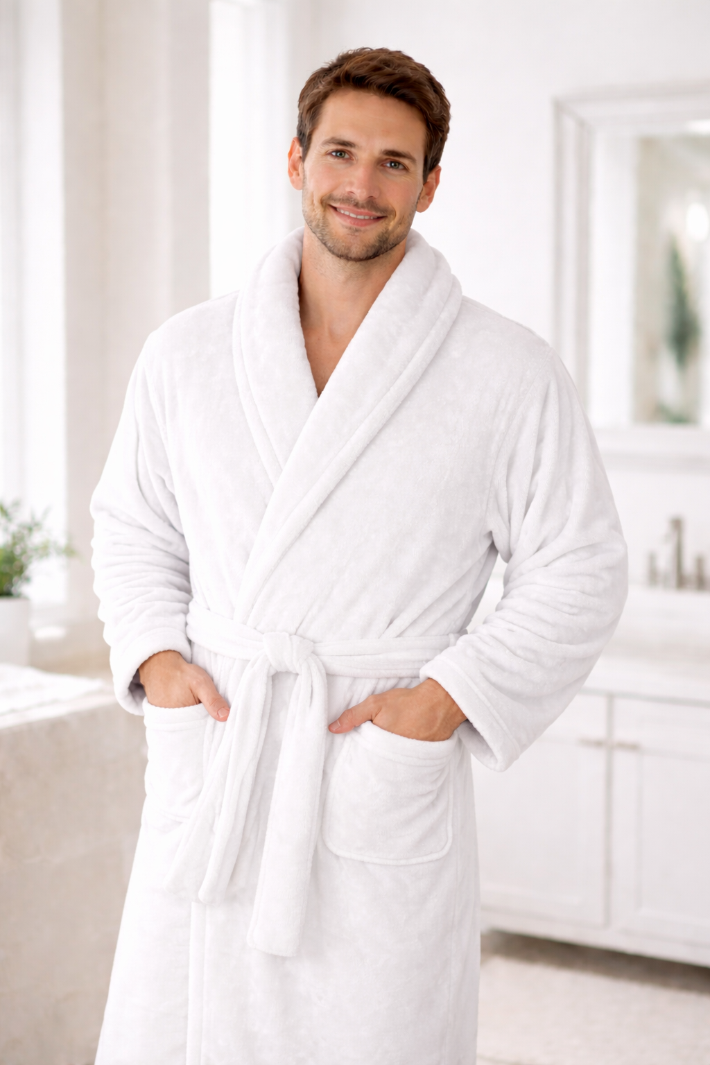 Peignoir en velours aux couleurs 100%coton